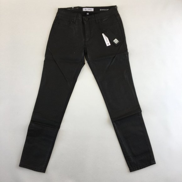 DL1961 Emma Power Legging Black Waxed Jeans 29 - Picture 1 of 11